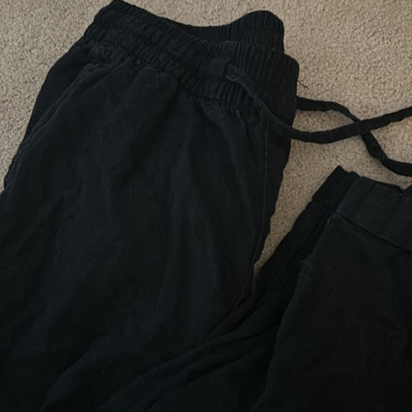 Black tie up ladies pants - Picture 2 of 4